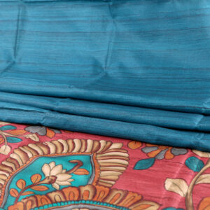 Elegant Chappa Saree with Plain Body and Kalamkari Printed Pallu Traditional Meets Artistic