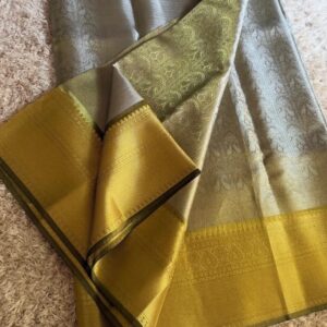 Latest Banarasi Soft Tissue Saree with Full Zari Weaving and Designer Jacquard Pallu