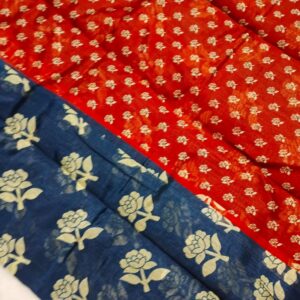 Elegant Fancy Rose Printed Saree in Pink with Green Contrast Border
