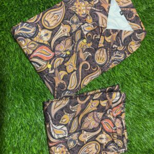 Digital Printed Semi Rayon Collar Co-ord Set Modern Ethnic Chic