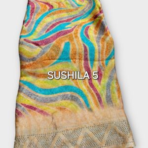 Weightless Georgette Saree with Stone Work Border Elegant Party Wear