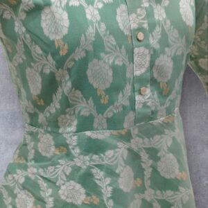 Elegant Banaras Floral Brocade Kurti Traditional Charm Meets Modern Grace