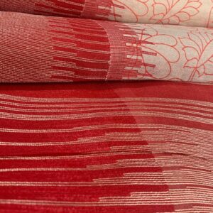 Exquisite Tussar Silk Saree in Red with Slub Weaving Flower Art Print and Ikkat Zari Border