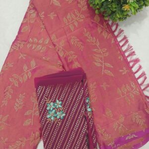 Elegant Brasoo Fancy Saree with Chumki Work Designer Blouse