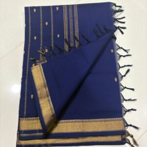 Elegant Kanchi Cotton Saree with Trending Zari Border and Running Blouse