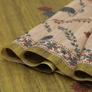 Chappa Saree with All-Over Vairosi Pattern, Butta Prints & Printed Border