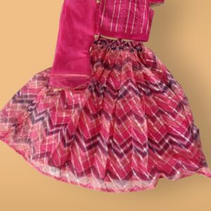 Trendy Brocade Silk Lehenga with Cold Shoulder Sleeves