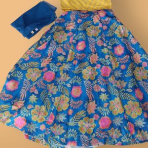 Tafetta Silk Floral Print Lehenga with Zari and Bead Work